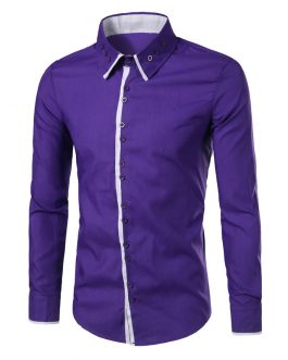Wholesale casual oxford men long sleeve slim fit design cotton shirt