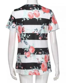 Wholesale Clothing Custom T-shirt Printing Design V Neck T Shirt Women