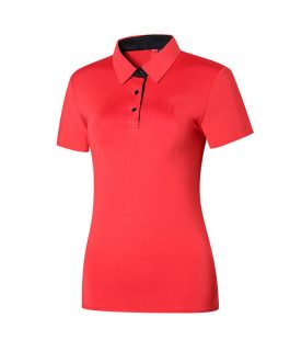RTS Fabric Shorts-Sleeved Custom Logo for Women’s Solid Polo Shirts for Golf