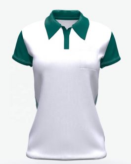 High quality dry fit polyester Mass fabric custom short sleeve women polo t shirt