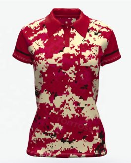 Polyester Mass fabric custom short sleeve women polo t shirt