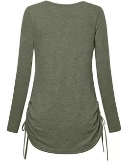 Wholesale Clothing Custom T-shirt Stipe O Neck T Shirt Women