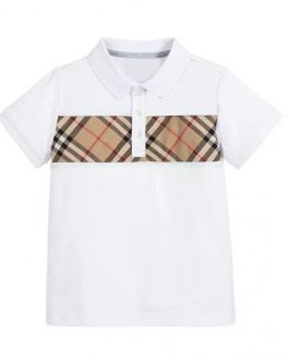 brand dress branded clothes 2020new kids boys and Girls plaid short sleeve cotton white poloshirt collar cotton