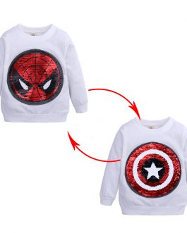 High quality comfortable 2020 new design wholesale new style fashion long sleeve with sequin casual boy kids child tshirts