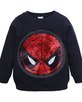 High quality comfortable 2020 new design wholesale new style fashion long sleeve with sequin casual boy kids child tshirts