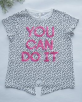 High Quality New Fashion Custom AOP Printing Girls Full Dots Printing T-shirt With Foil Printing