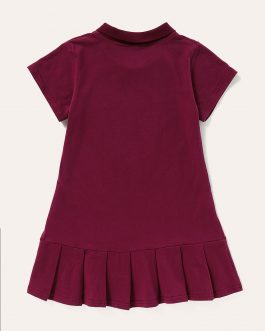 New Design Summer Girls Cotton Short Sleeve Polo Shirt Casual Children Girl Dress Collection