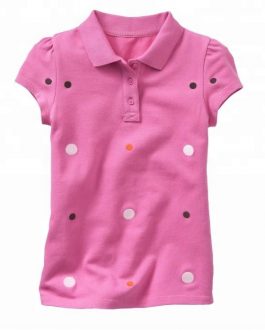 Printed Girls Summer Casual Cotton Short Sleeve Polo Shirt Collection