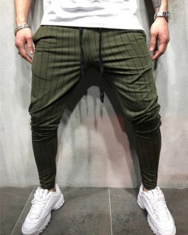 Strip Track Pants Custom Tapered Fit Casual Zipper Pocket Jogger Pants