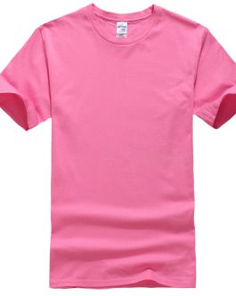 Solid Color Customize Logo 100% Cotton 180gsm Mens T shirts