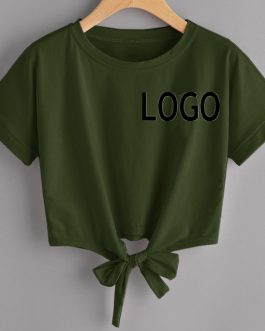 Bottom Lace Knot Summer Hip hop Short Sleeve T-shirt Collection