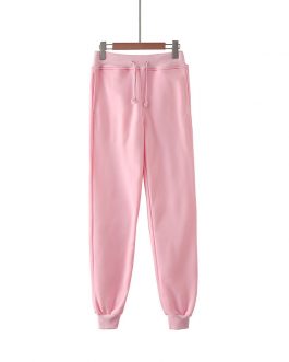 Hot Style Comfortable Cotton Blank Pocket Stretch Waist Top Sport Pants Jogging Pants Ladies Pants